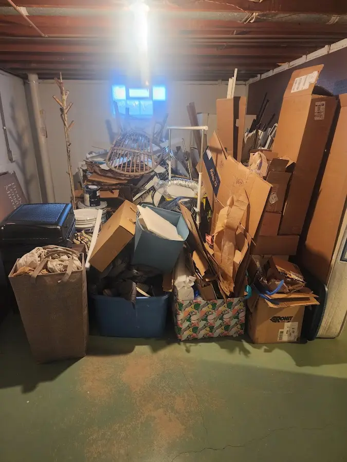 Roll-off dumpster container at job site for Roll Off Dumpster Rental in Taylor Creek